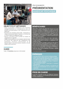 Fiche parcours préorientation spécialisée pôle projet - handicap spychique