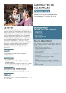 Fiche parcours Assistant de vie aux familles - cliquez pour télécharger